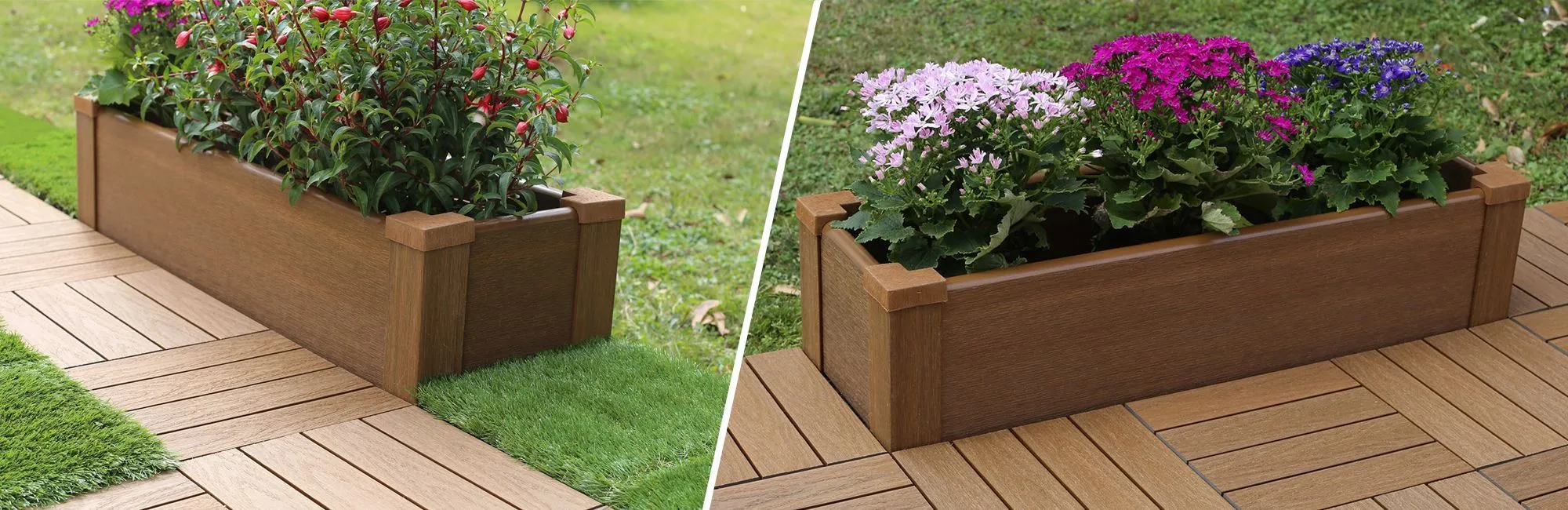 wood flower pots